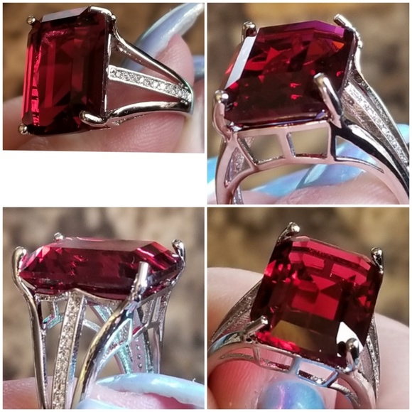 21ct pink Rubilite Tourmaline Ring Size 8 - Picture 4 of 7